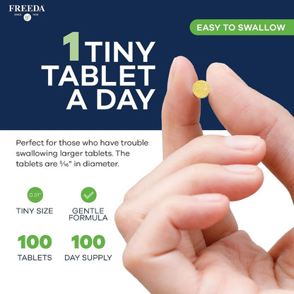 Freedavite Tiny Tablets – Moderate Multivitamin for Men and Women (100 Tablets)