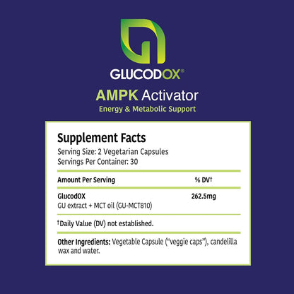 GlucodOX AMPK Activator Supplement – Guggul Extract for Metabolic Support & Longevity