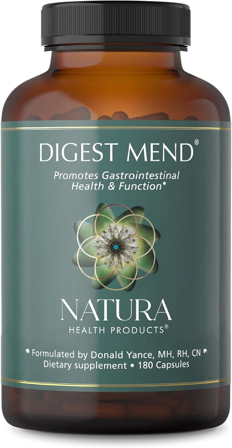 Natura Health Products Digest Mend - Gut Health Supplement with DGL, Aloe Vera, and Herbs (180 Capsules) - görsel 1