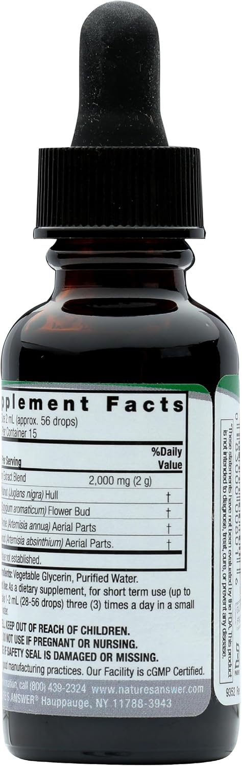 Nature's Answer Black Walnut and Wormwood Extract - 30 ml Liquid - görsel 2