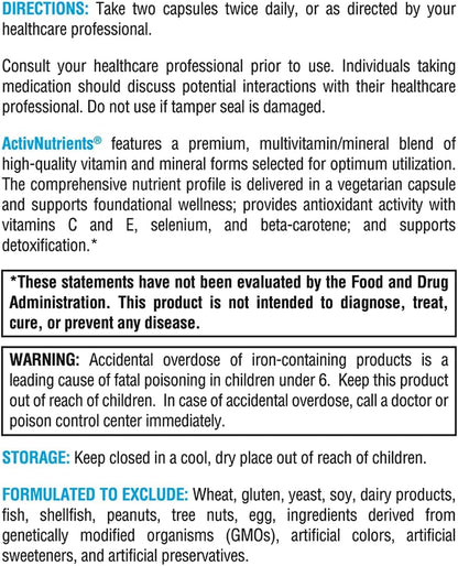 XYMOGEN ActivNutrients - Multivitamin & Multimineral Formula - 120 Capsules