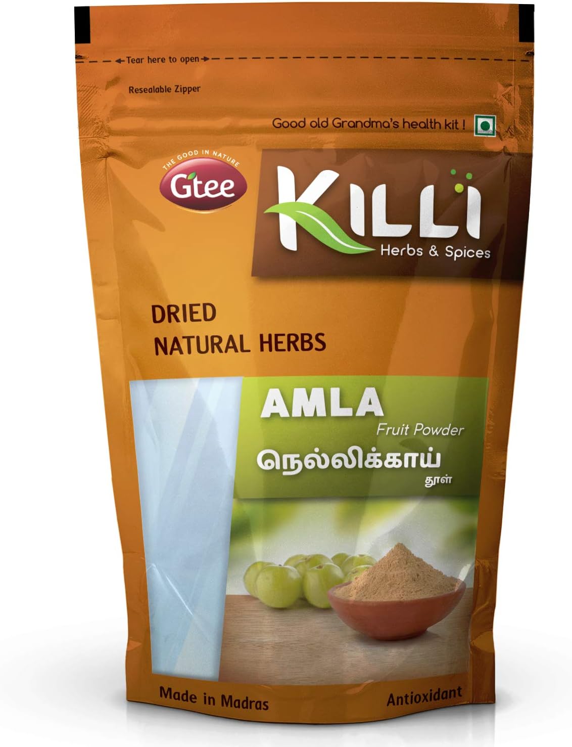 KILLI Amla (Indian Gooseberry) Fruit Powder, 100g - görsel 1