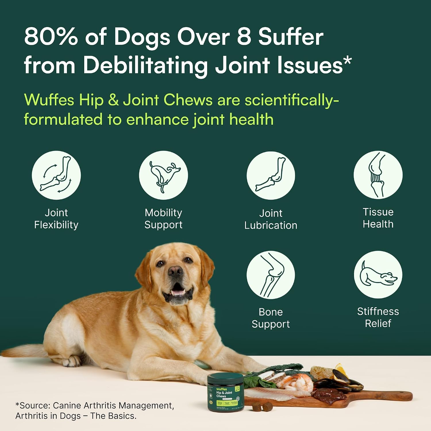 Wuffes Hip and Joint Supplement for Large Breeds and 23-in-1 Multivitamin Bundle - görsel 6