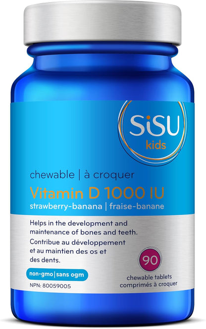 SISU Children's Vitamin D 1000 IU, 90 Chewable Tablets