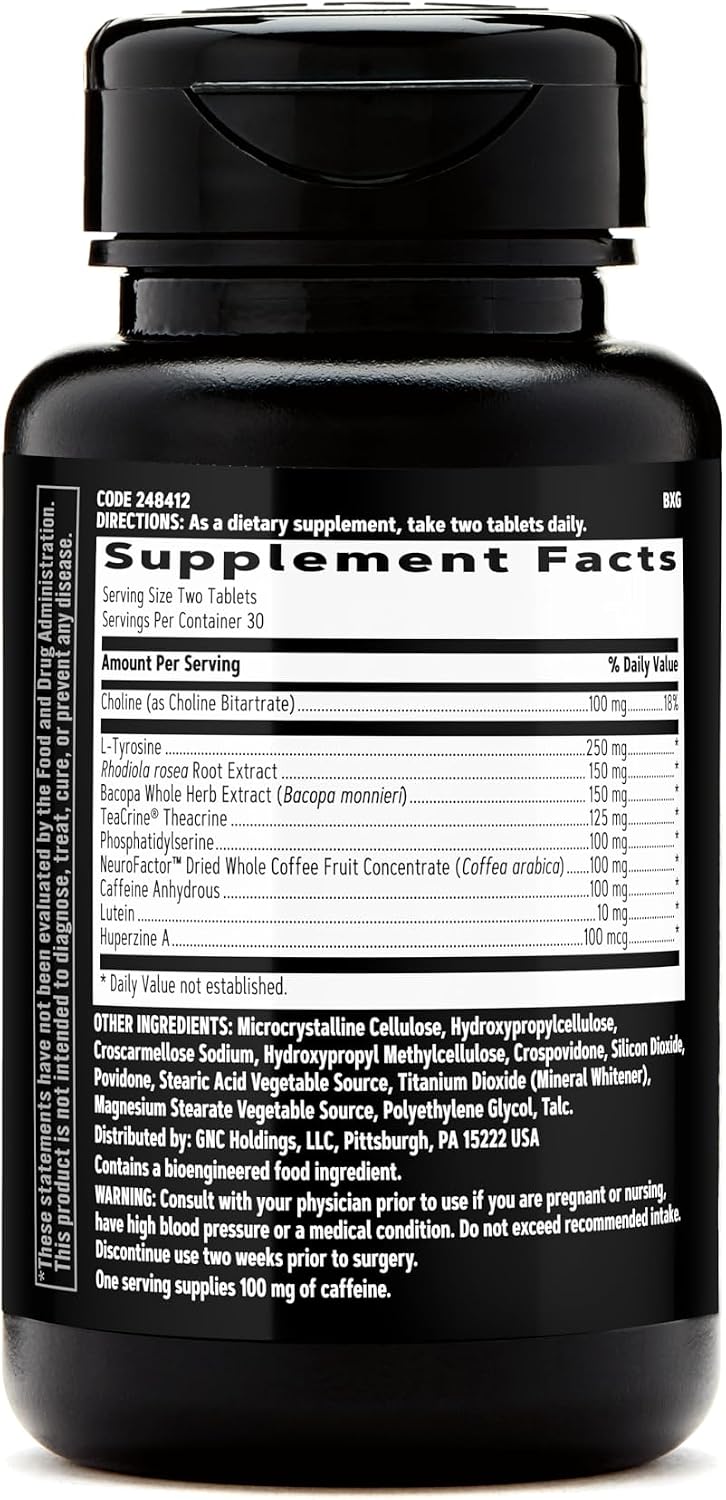 GNC AMP Amplified Focus, 60 Tablets - görsel 2