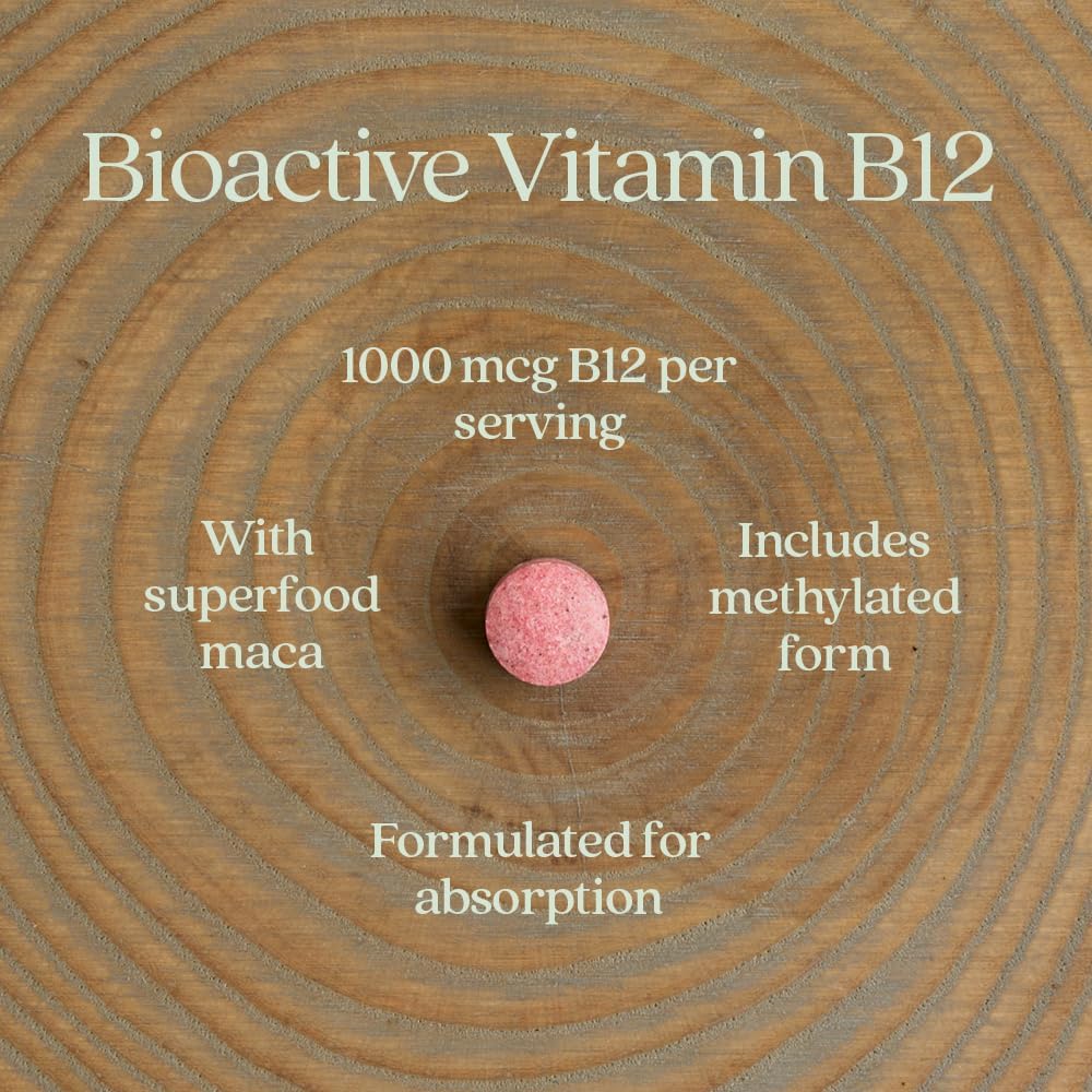 New Chapter Fermented Vitamin B12 1,000 mcg - USDA Organic, Vegan, Gluten-Free - 60 Tablets - görsel 4