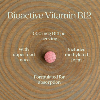 New Chapter Fermented Vitamin B12 1,000 mcg - USDA Organic, Vegan, Gluten-Free - 60 Tablets