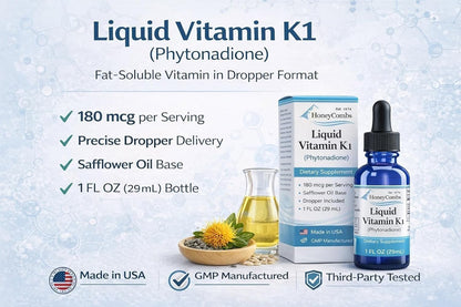Vitamin K1 Liquid Drops – Phytonadione for Newborns & Adults, 30 ml
