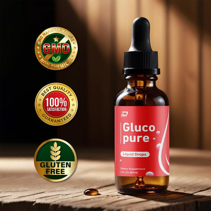 Gluco Pure Drops Healthy Formula - Extra Strength Liquid Drops (3 Pack, 3 Month Supply)