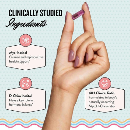 Legendairy Milk Myo-Inositol & D-Chiro Inositol 40:1 Ratio Vegan Capsules, 120 Capsules