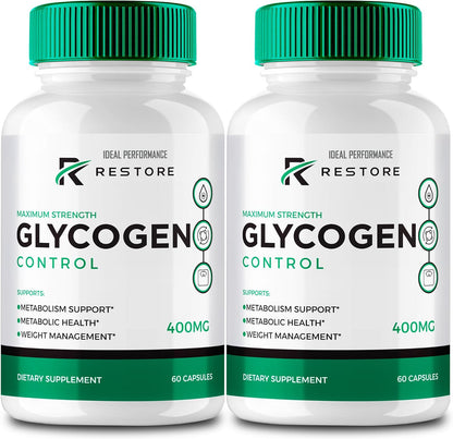 Restore Glycogen Control Capsules – All Natural Maximum Strength Formula (Pack of 2)