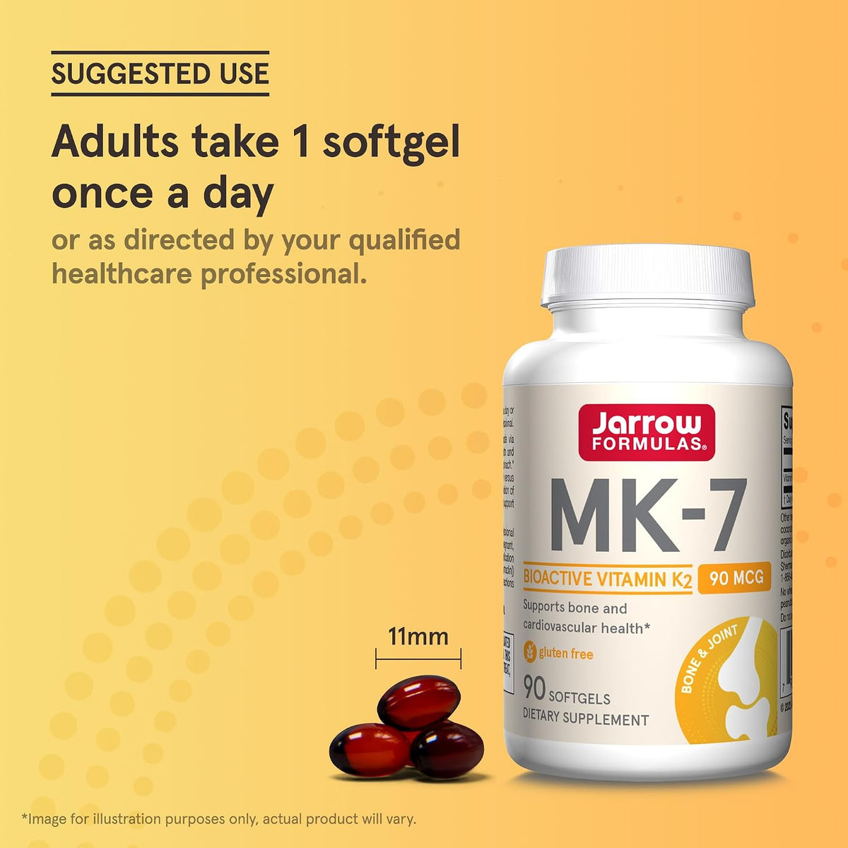 Jarrow Formulae MK-7 90 mcg – Vitamin K2 (MK-7) Food Supplement for Bone and Cardiovascular Health – 90 Softgels - görsel 6