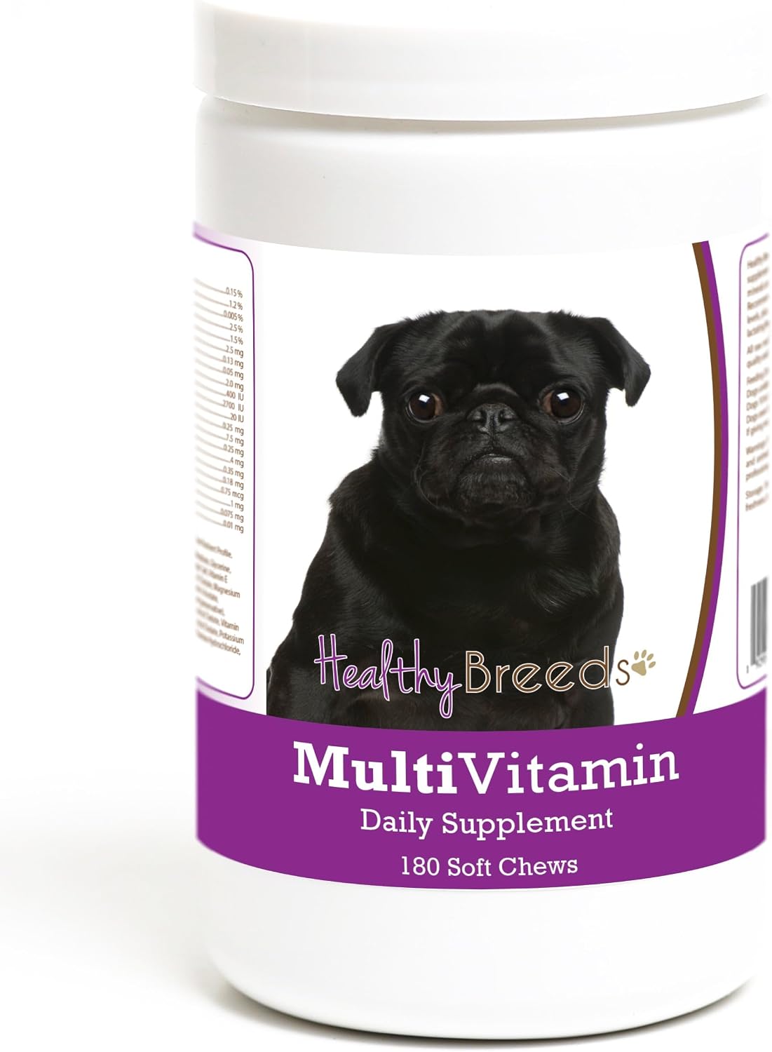 Healthy Breeds Pug Multivitamin Soft Chew for Dogs 180 Count - görsel 1