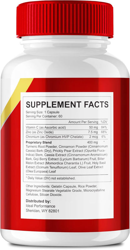 Gluvafit Advanced Blood Formula Capsules – Maximum Strength, All-Natural (5 Pack)