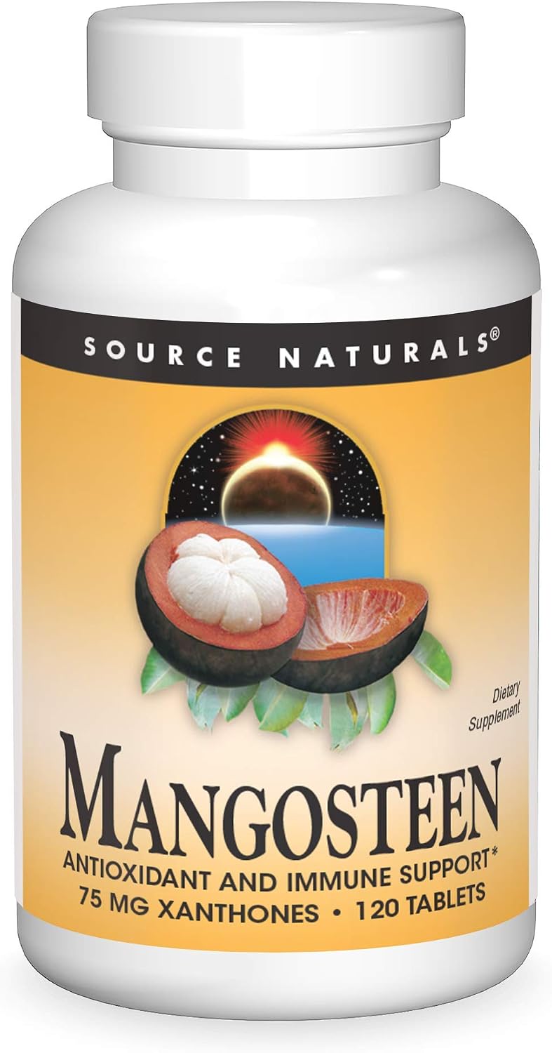 Source Naturals Mangosteen, 75 mg Xanthones - 120 Tablets - görsel 1