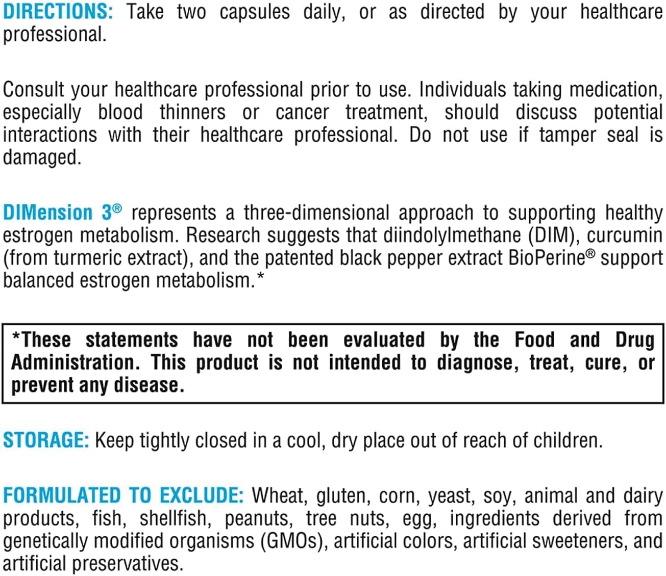 XYMOGEN Dimension 3 - DIM Supplement for Hormonal Balance and Oestrogen Metabolism Support with Curcumin and BioPerine - Gluten-Free - 240 Capsules - görsel 7