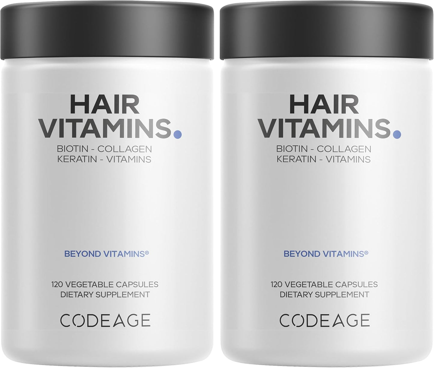 Codeage Hair Vitamins - 10,000 mcg Biotin with Keratin, Collagen and More - 120 Capsules - görsel 10