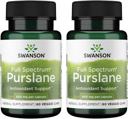 Swanson Full Spectrum Purslane 400 mg 60 Veg Capsules (2-Pack)
