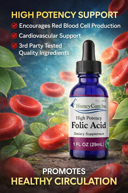 Vitamin B9 (Folic Acid) Liquid Drops – Alcohol-Free, Vegan, Gluten-Free