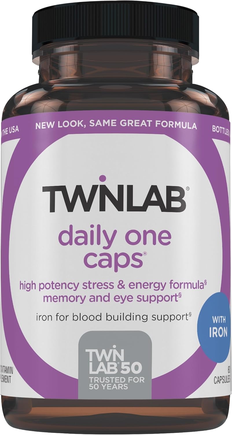 Twinlab Daily One Caps with Iron – Multivitamin & Mineral Supplement, 60 Capsules - görsel 1