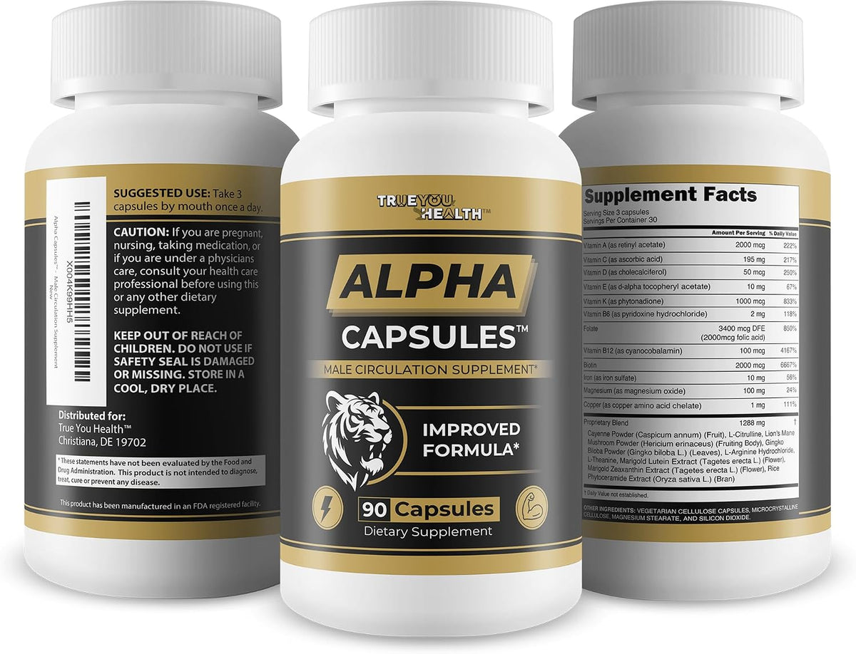 Alpha Capsules - Male Circulation Supplement for Blood Flow Support - görsel 4