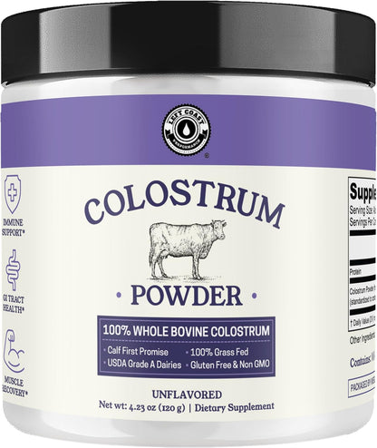 Colostrum Powder – US Sourced Bovine Colostrum for Immune Support, Gut Health, Muscle Recovery