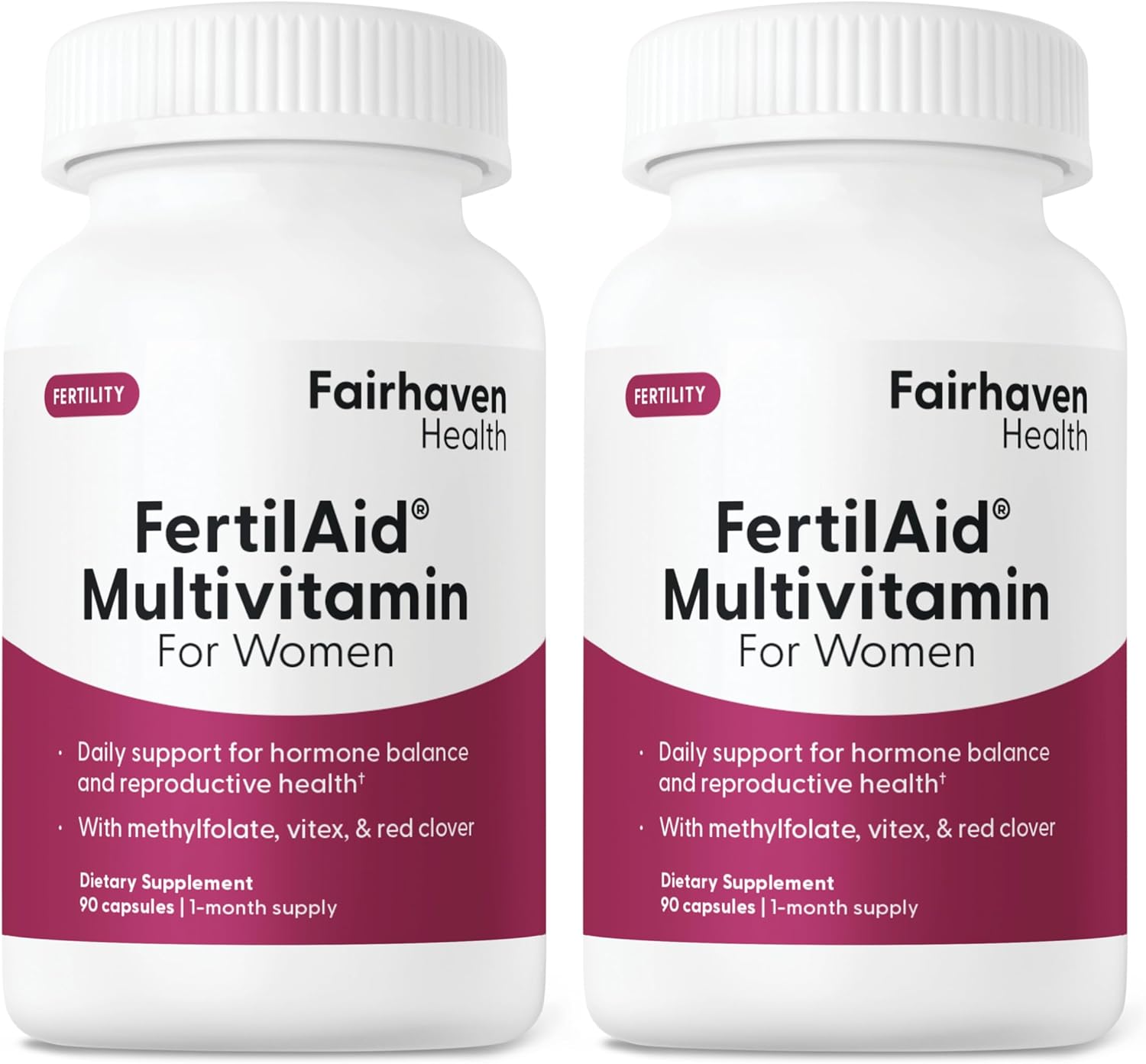Fairhaven Health FertilAid for Women – Prenatal Vitamin Fertility Supplement with Vitex and Folate, 180 Vegan Capsules - görsel 1