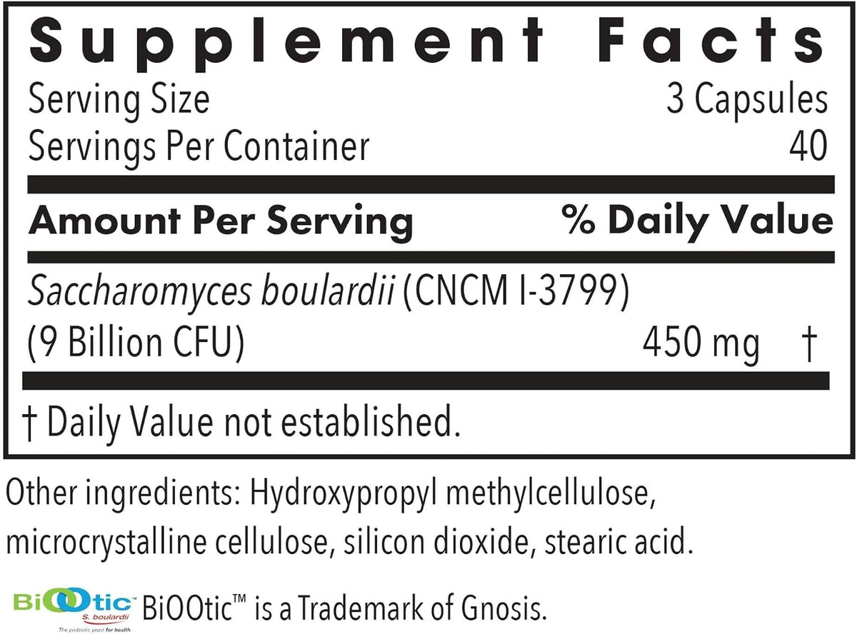 ARG Essential-Biotic Saccharomyces Boulardii - 9 Billion CFU Probiotic Yeast - 120 Capsules - görsel 2