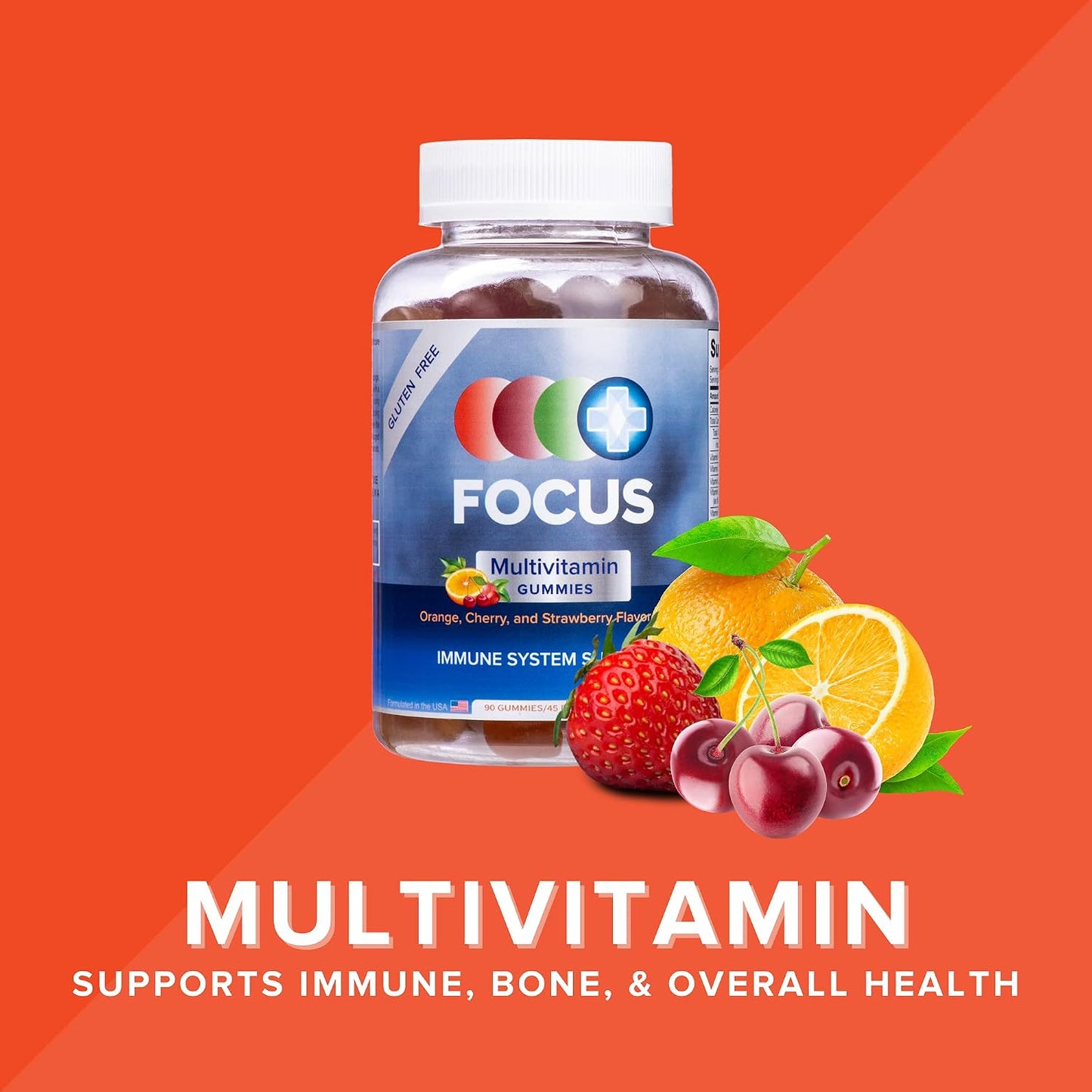 Focus Multivitamin Gummies - Flavoured Daily Multivitamin, 90 Gummies - görsel 7