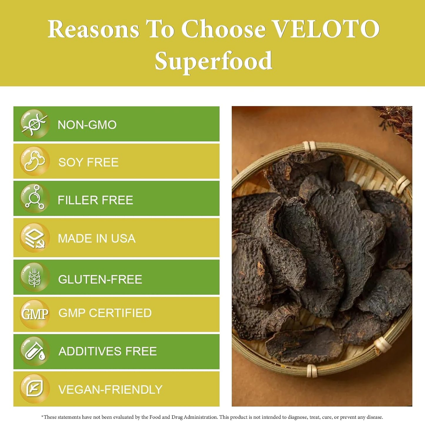 VELOTO Organic He Shou Wu Extract Powder 50:1 – Pure Fo-Ti Herbal Supplement, No Fillers, Vegan, Traditionally Used for Hair, Vitality & Antioxidant Superfood (170g) - görsel 4