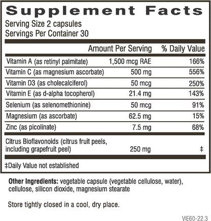 Dr. Wilson's Immune Essentials - Daily Immune Support Supplement, 60 Capsules