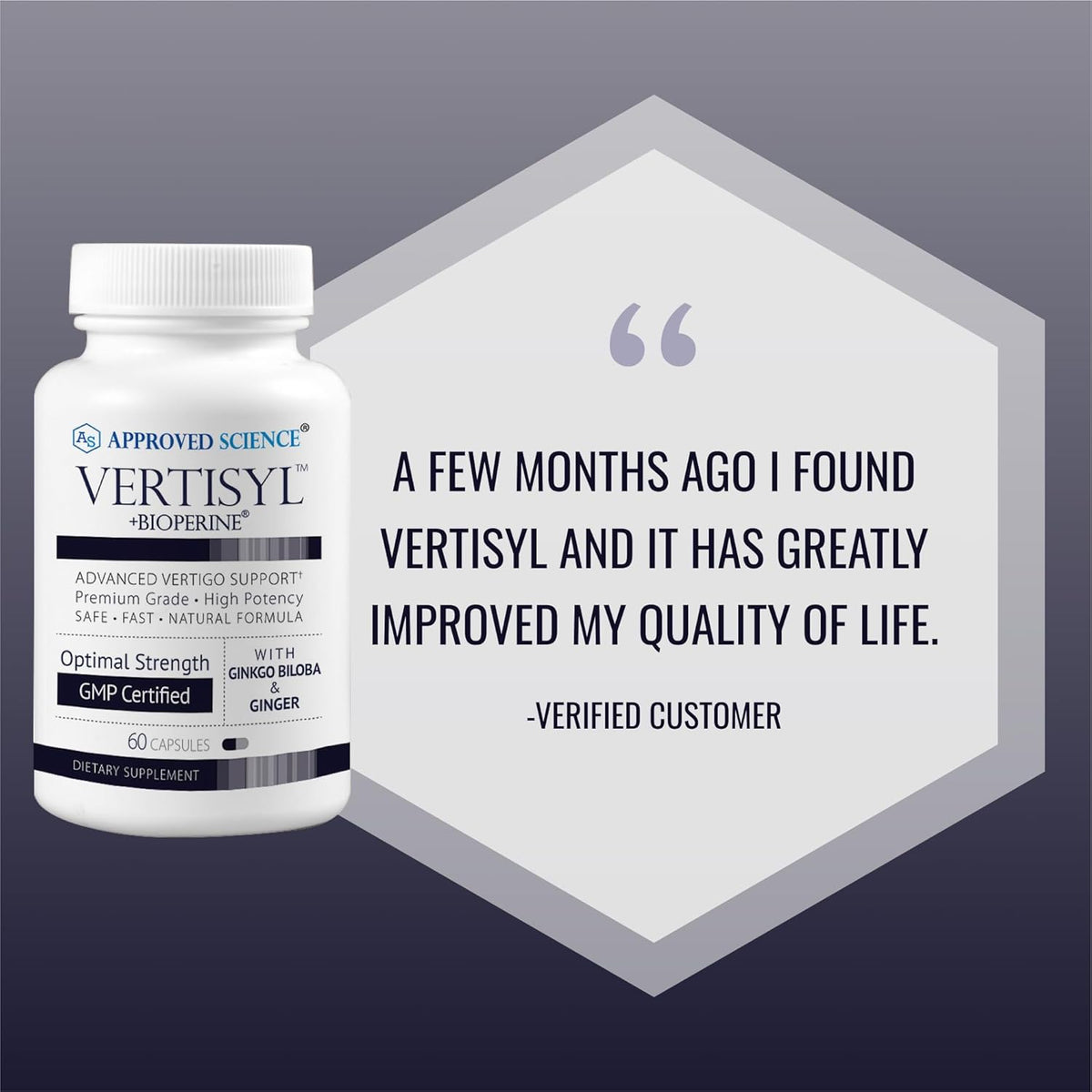 Approved Science VertiSyl - Ginkgo Biloba, Ginger, Vitamin D3, BioPerine - 60 Capsules - görsel 6