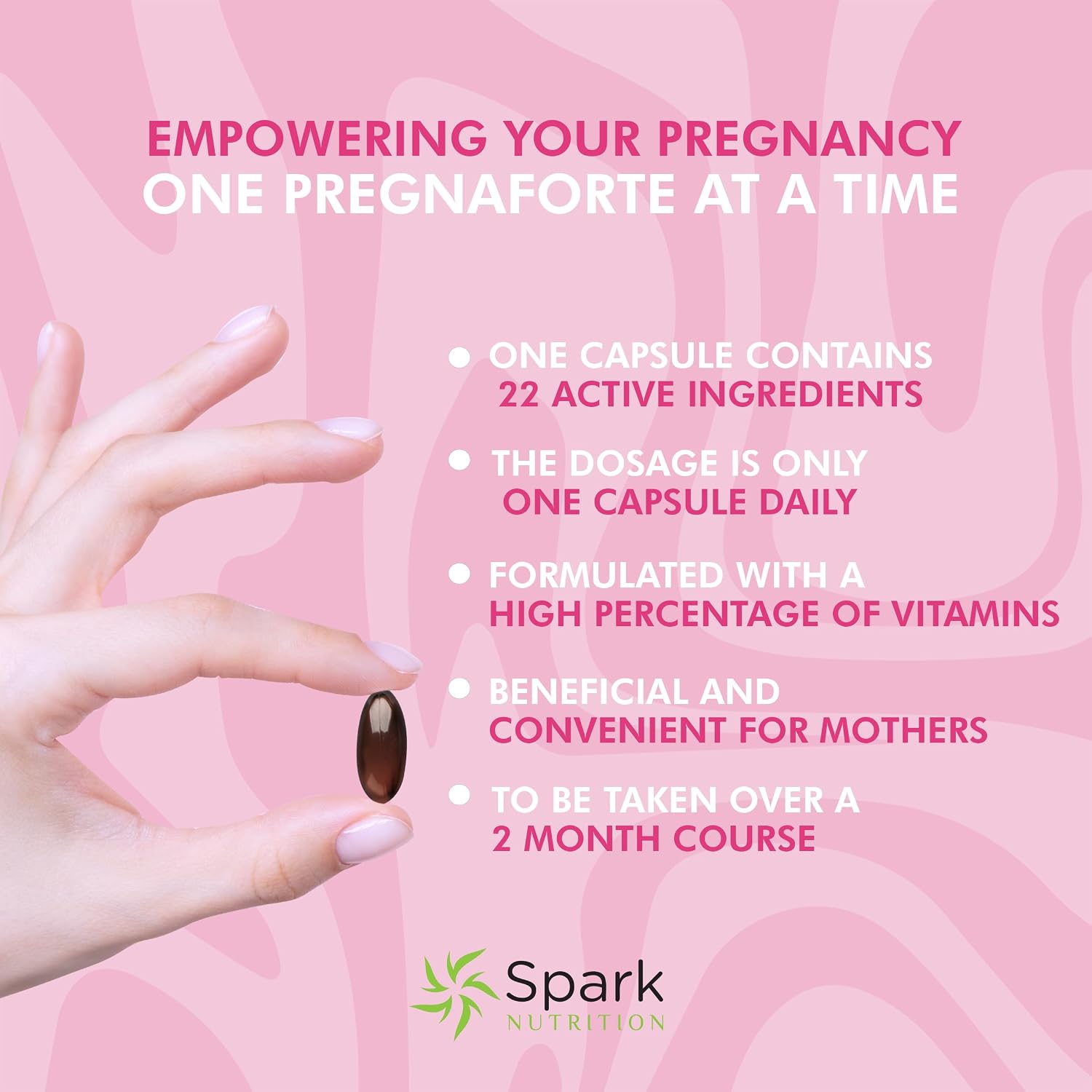 Pregnaforte Once a Day Prenatal Multivitamin with DHA, Folic Acid & Iron – 60 Capsules - görsel 5