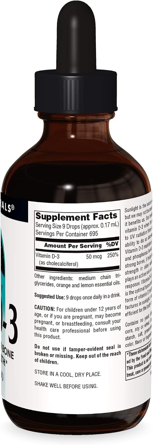 Source Naturals Vitamin D-3 Liquid Drops, 2000 IU, 118 ml - görsel 3