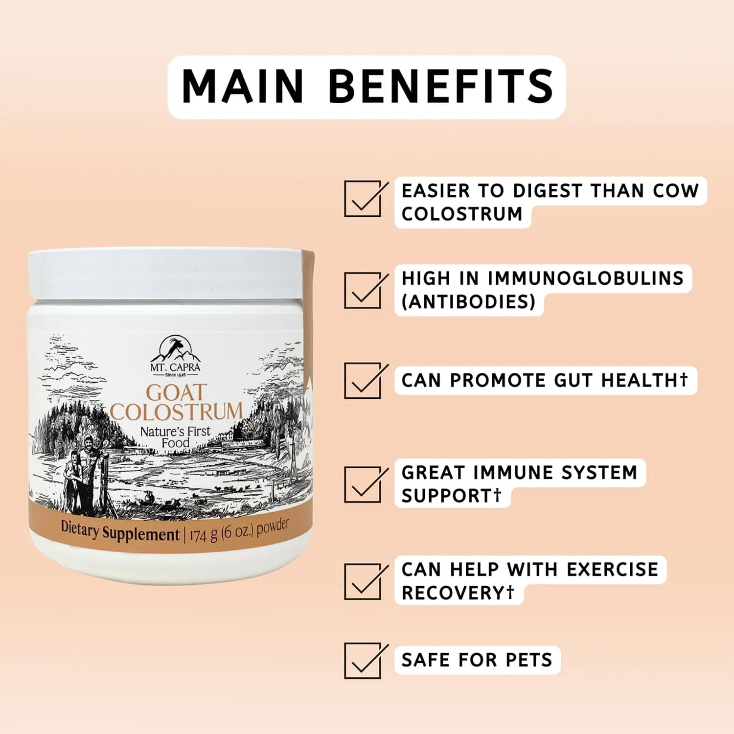 Mt. Capra Goat Colostrum – Grass-Fed, High in Immunoglobulins, 60 Servings - görsel 4