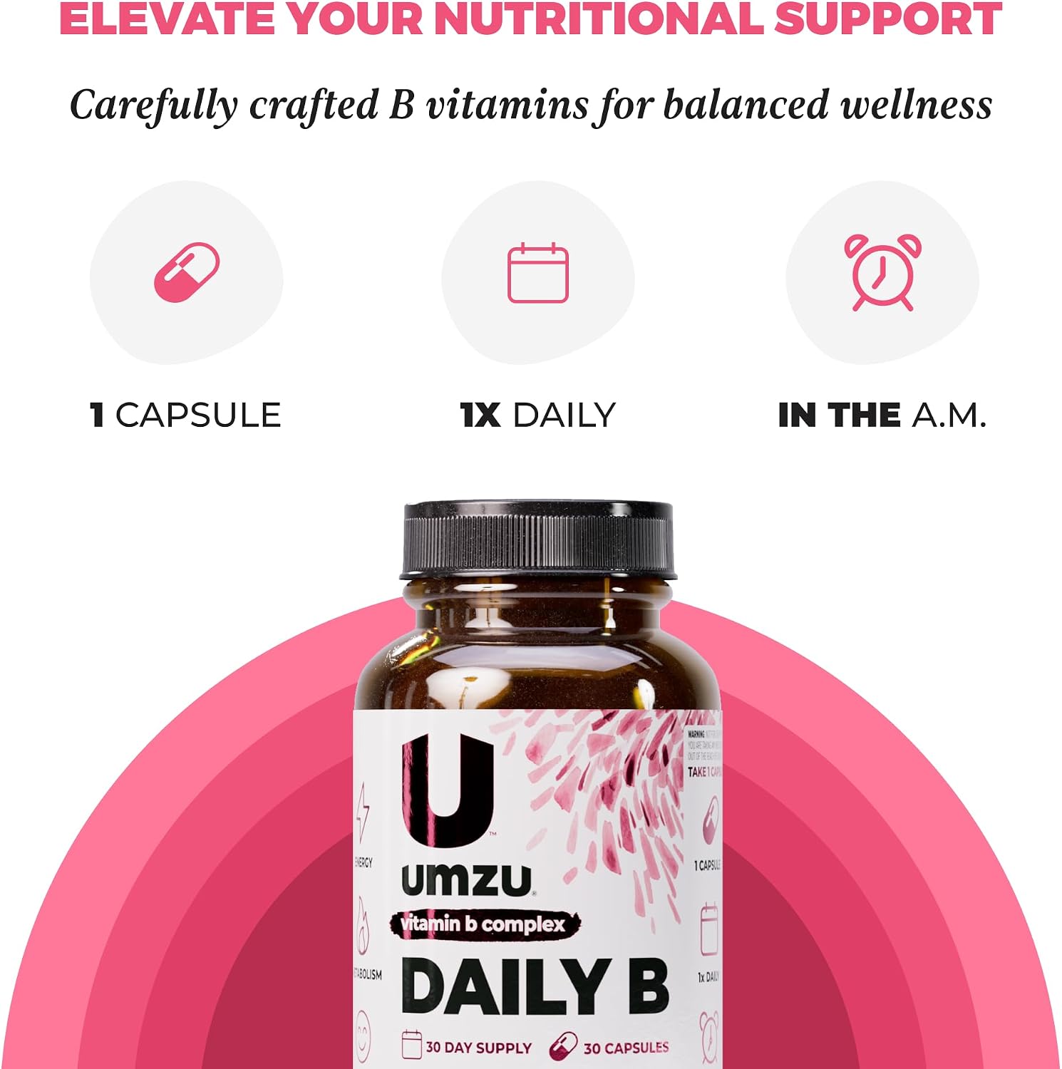 UMZU Daily B - Complete Vitamin B Complex Food Supplement, 30 Capsules - görsel 5