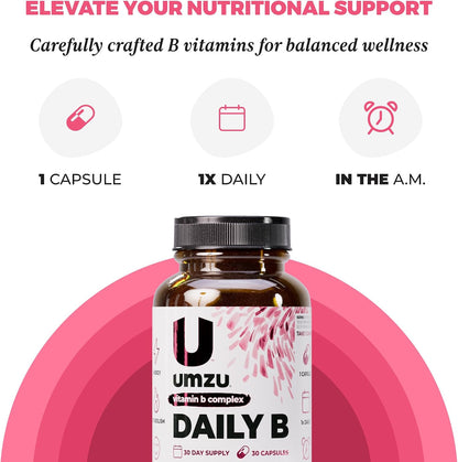 UMZU Daily B - Complete Vitamin B Complex Food Supplement, 30 Capsules