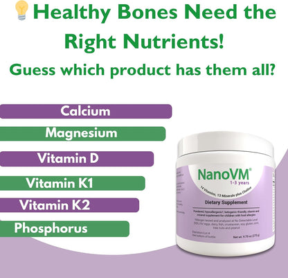 NanoVM 1-3 Years Allergen-Free Multivitamin Powder, Unflavoured, 275g