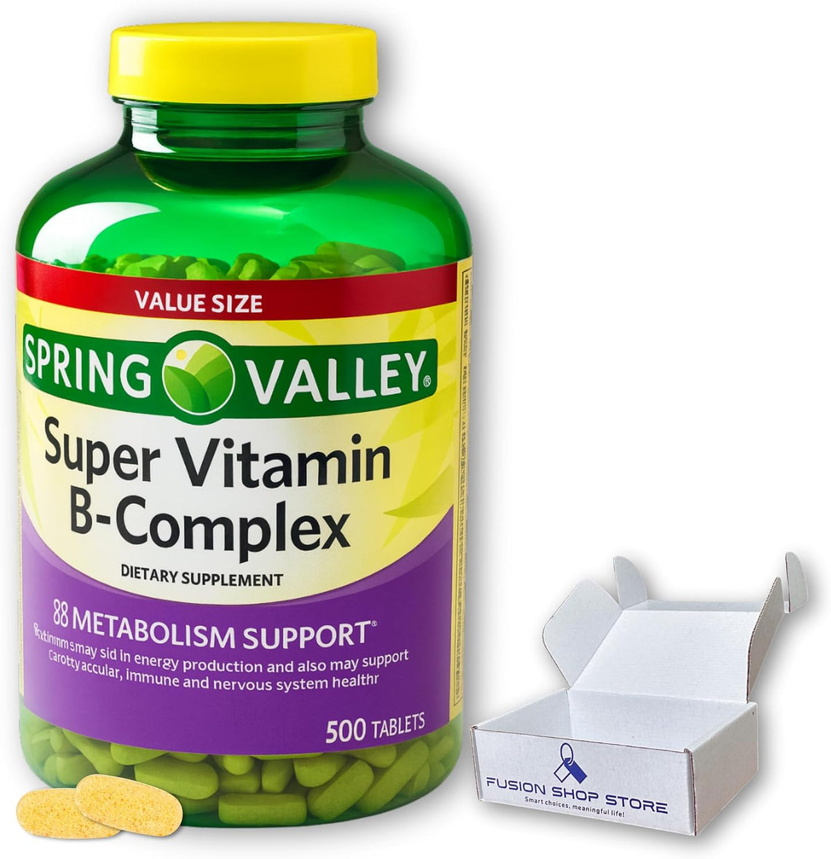Super Vitamin B Complex Tablets, 500 Count - görsel 1
