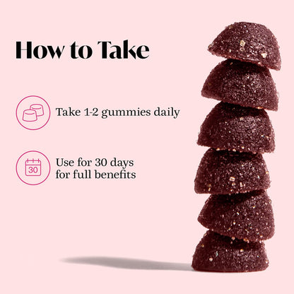 Winged Wellness Happy Her Mood Gummies – Daily Mood Enhancer for Women with Saffron, L-Tyrosine, Lemon Balm, and Lion's Mane – 60 Vegan Gummies