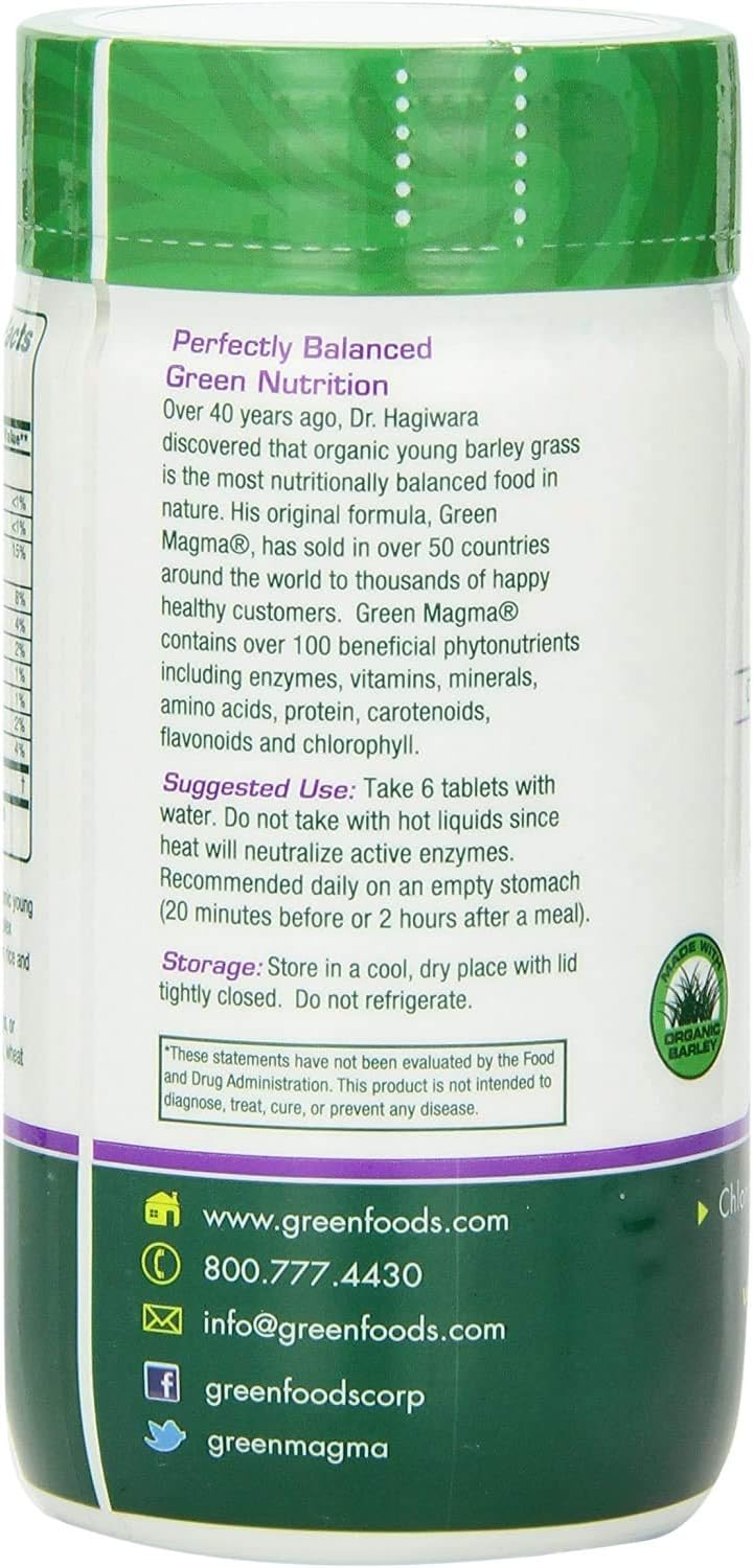 Green Foods Green Magma Nutritional Supplement, 500 Tablets - görsel 3