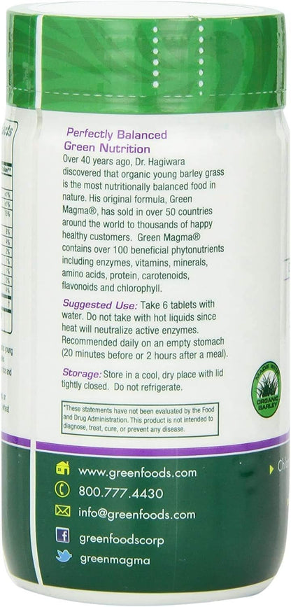 Green Foods Green Magma Nutritional Supplement, 500 Tablets