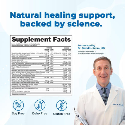 VitaMedica Clinical Support Formula - Multivitamin for Wound Healing & Recovery - Pre- & Post-Surgery Supplement
