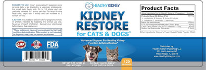 Kidney Restore for Cats & Dogs – Unflavoured Kidney Support Supplement