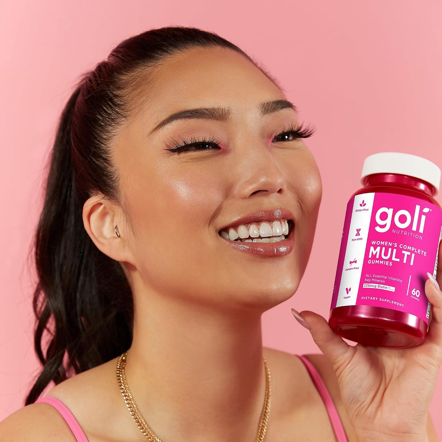 Goli Women's Multi Gummies - Complete Daily Multivitamin with All 13 Essential Vitamins, Biotin, Zinc - Supports Hair, Skin, Nails, Immune System - Vegan, Non-GMO - 60 Gummies (2 Pack) - görsel 7