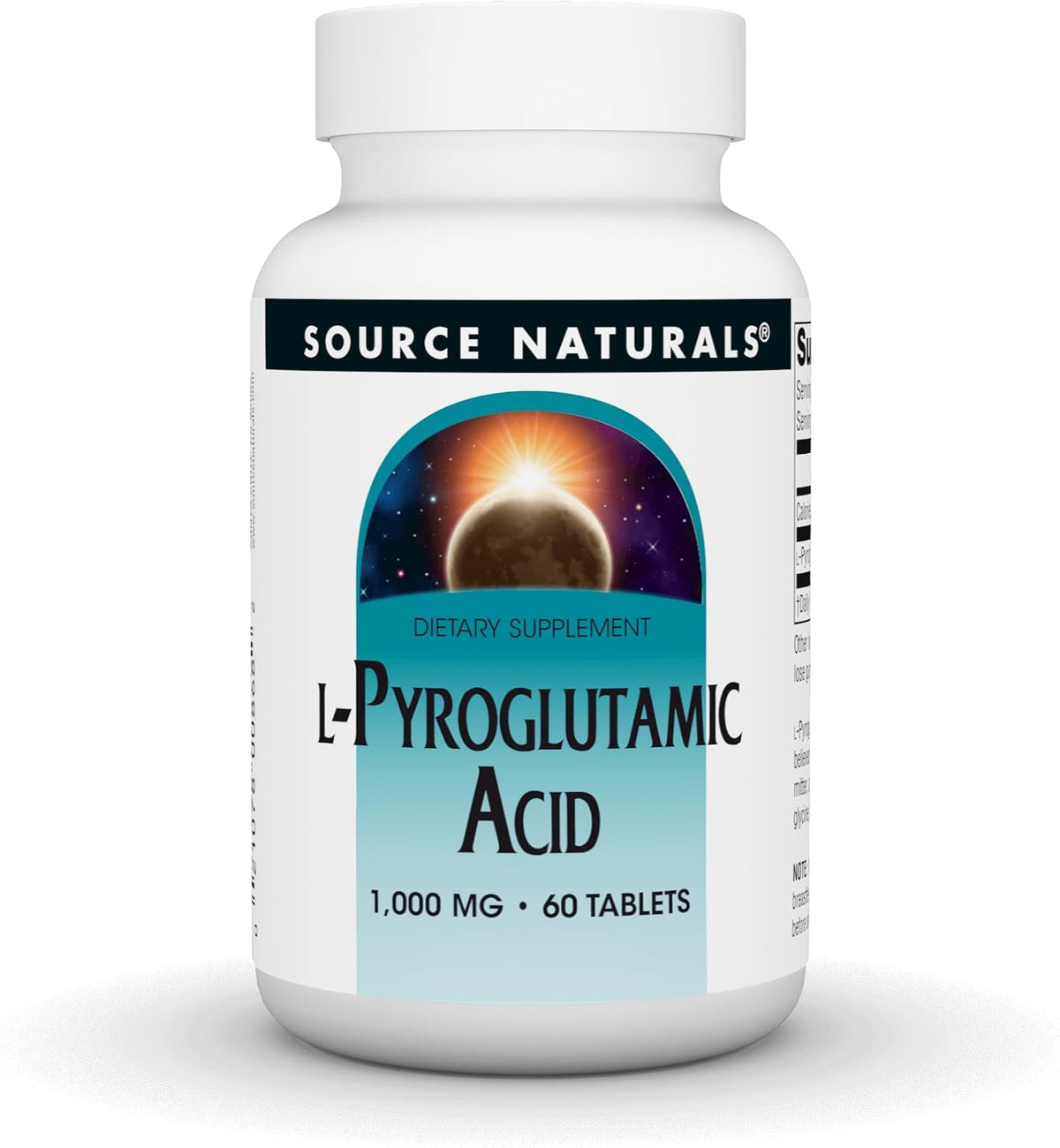 Source Naturals L-Pyroglutamic Acid - 1000 mg - 60 Vegetarian Tablets - görsel 1