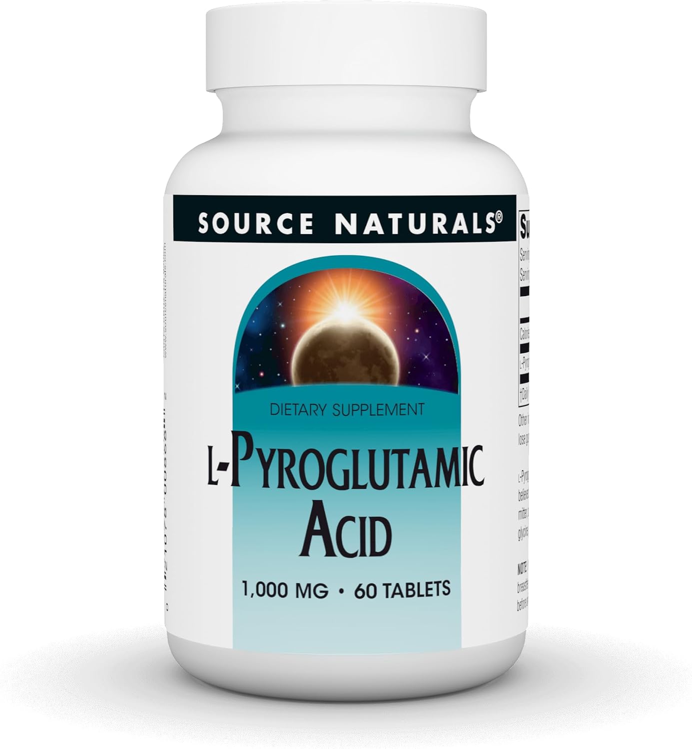 Source Naturals L-Pyroglutamic Acid - 1000 mg - 60 Vegetarian Tablets - görsel 1