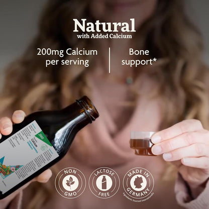 Floradix Calcium Liquid Supplement - Vegan, Non-GMO, 250 ml