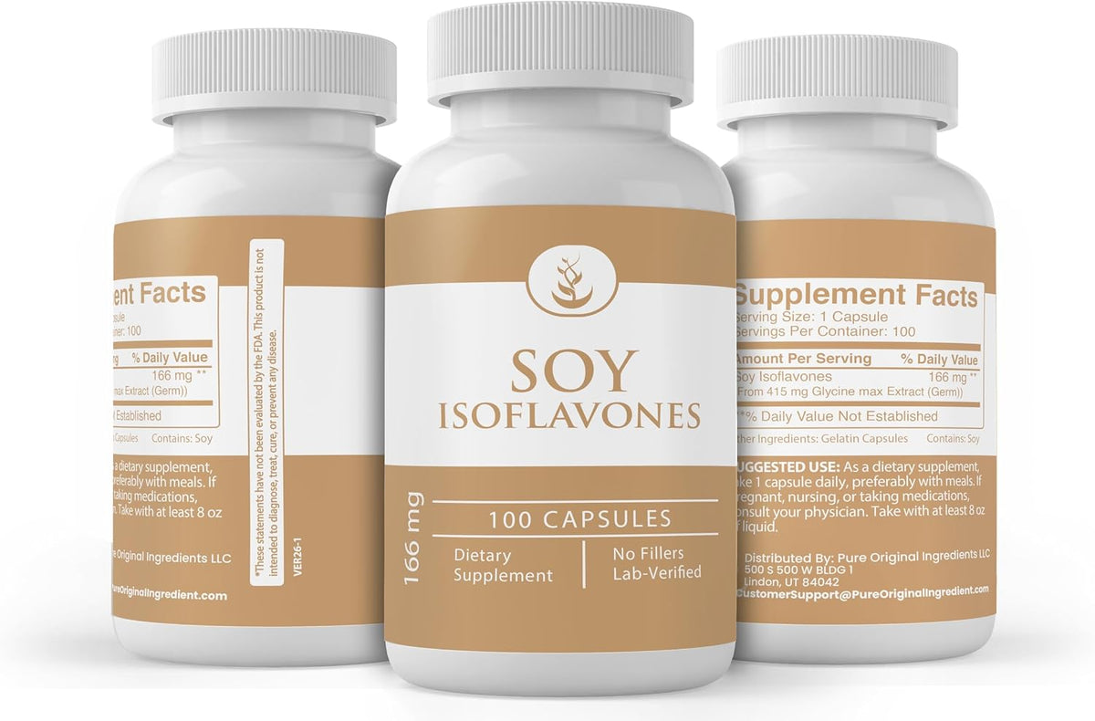 Pure Original Ingredients Soya Isoflavones, 100 Capsules - görsel 4