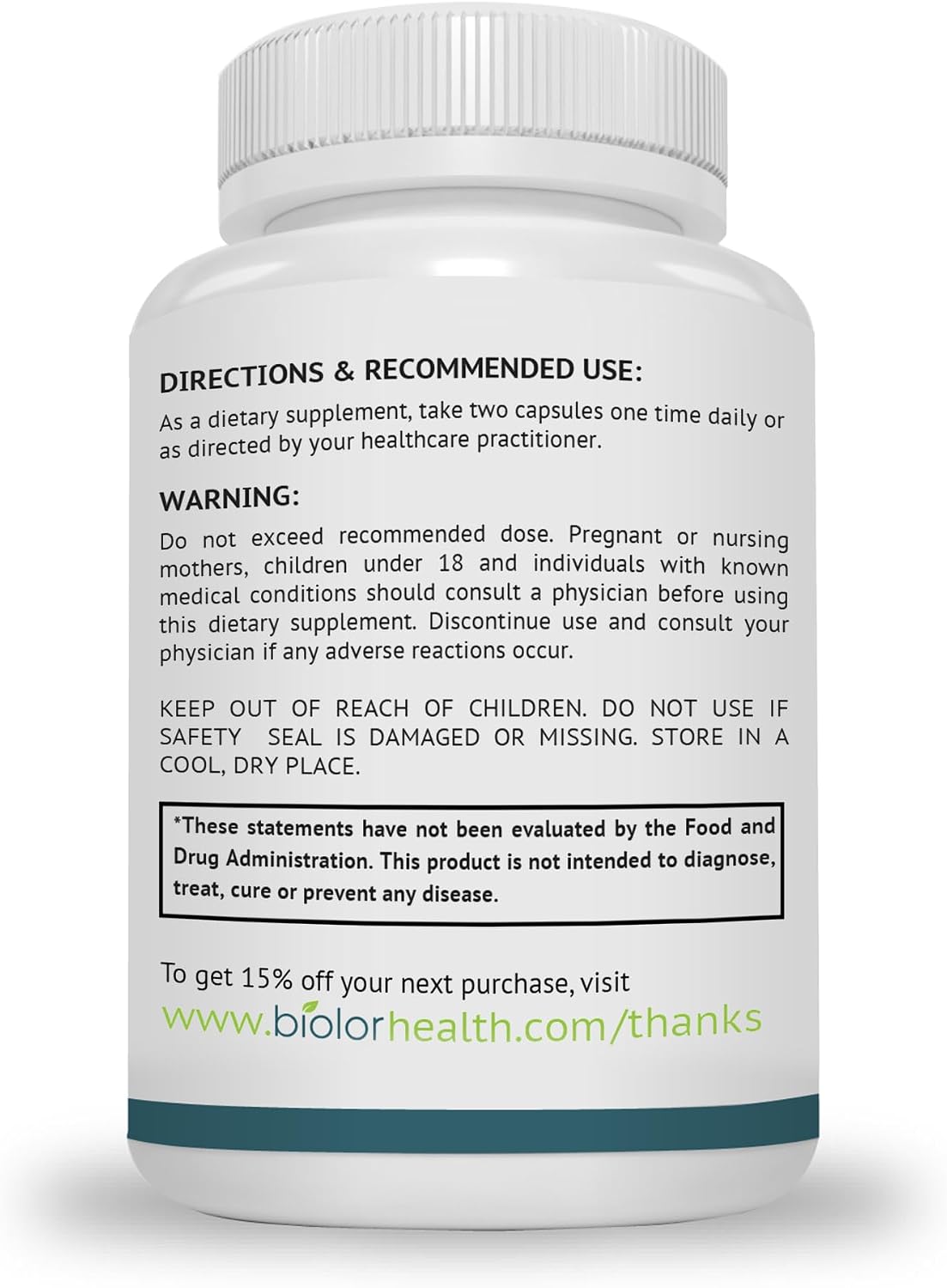 Biolor Stronghold Bladder Control – Supports Normal Urinary Function – 120 Capsules - görsel 3